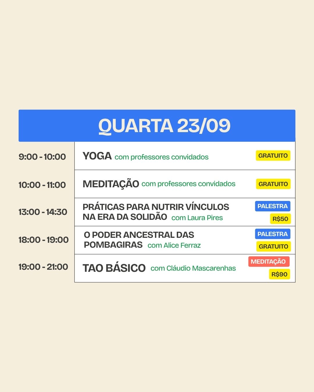 Programação Imortal Urbano