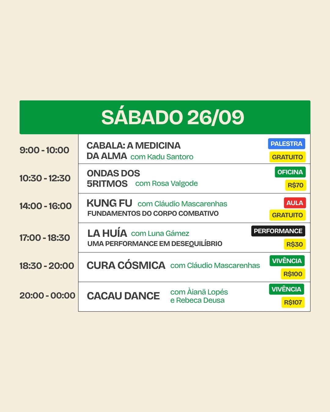 Programação Imortal Urbano